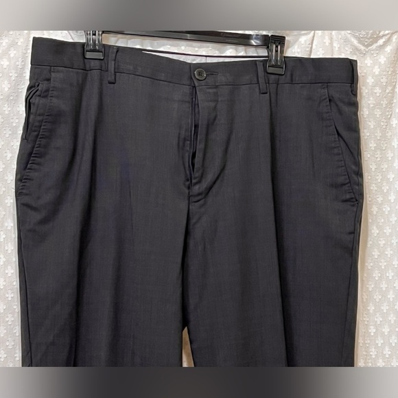 Hart Schaffner Marx Modern Fit Slacks Wool Blend Dark Grey Men's Size 38x32 - Picture 3 of 8
